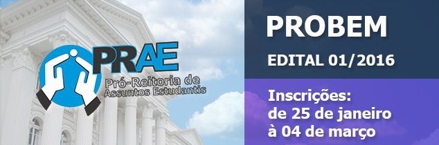 INSCRIÇÕES PARA O PROBEM – Edital 01/2016