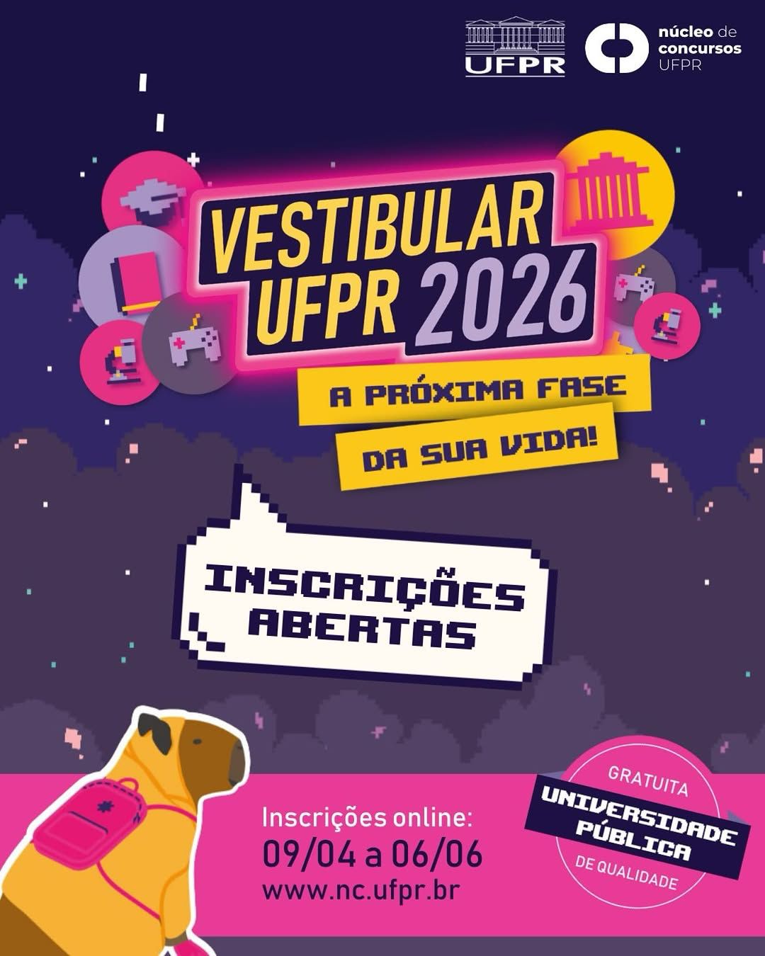 VESTIBULAR 2026 - INSCRIÇÕES ABERTAS!